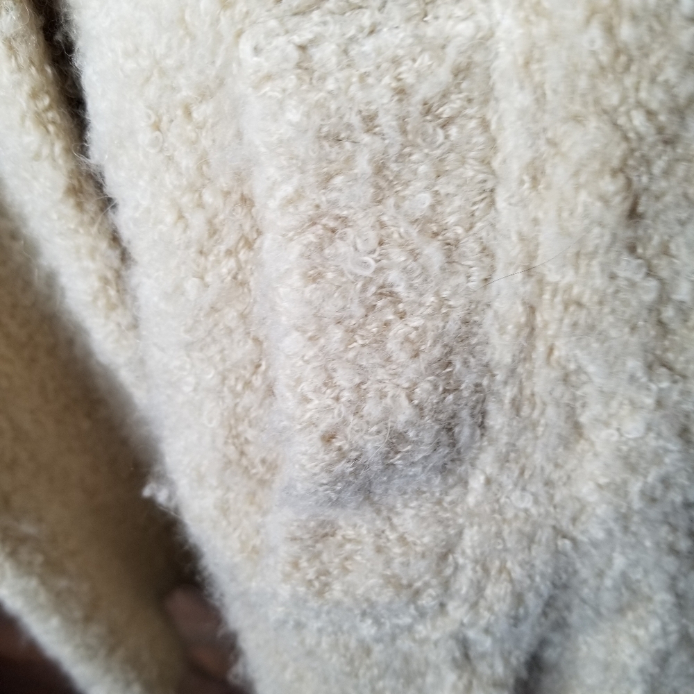 Free People Cornflower Tan Alpaca Wool Military Teddi Sweater Bell Sleeve Size M - Picture 8 of 16